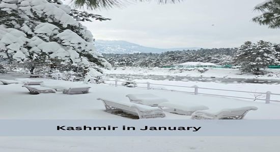 snowy mountains Kashmir in January