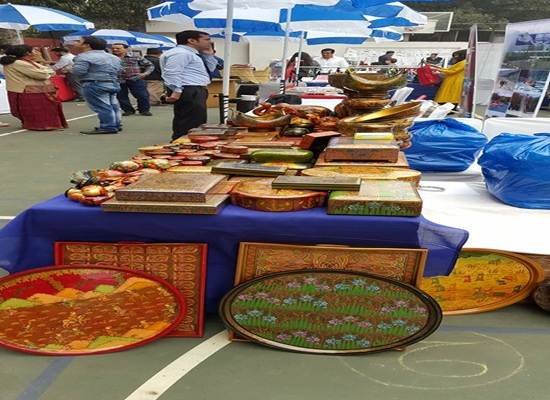 Colorful papier-mâché box painted with Kashmiri floral patterns