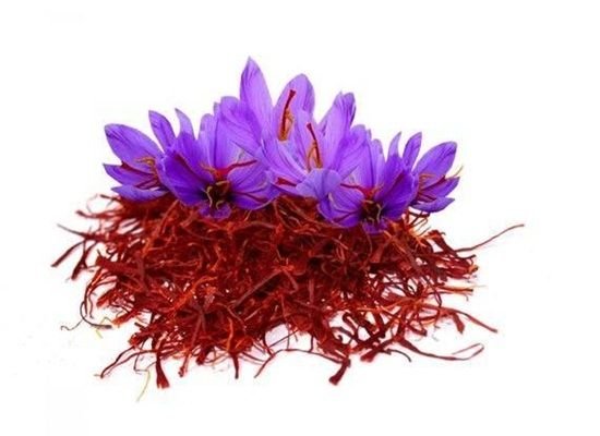 Traditional Kashmiri saffron and kahwa tea served in a cup